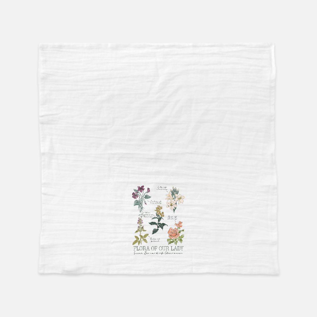 Flora of Our Lady Tea Towel