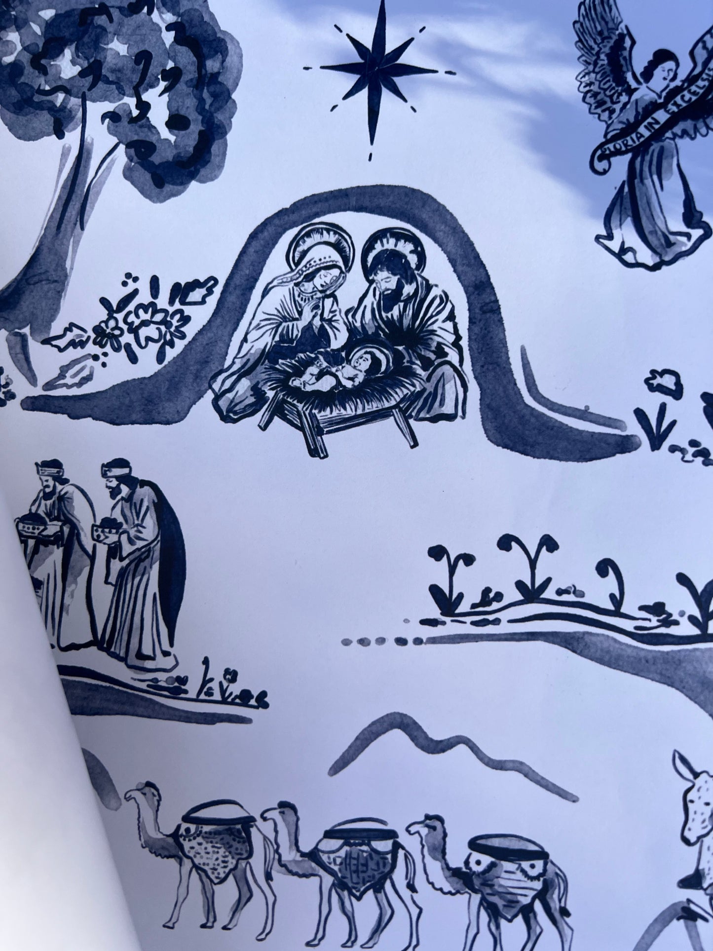 Christmas Toile Wrapping Paper