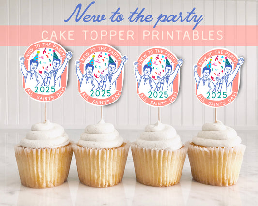 New to the Party Cake Topper Printable
