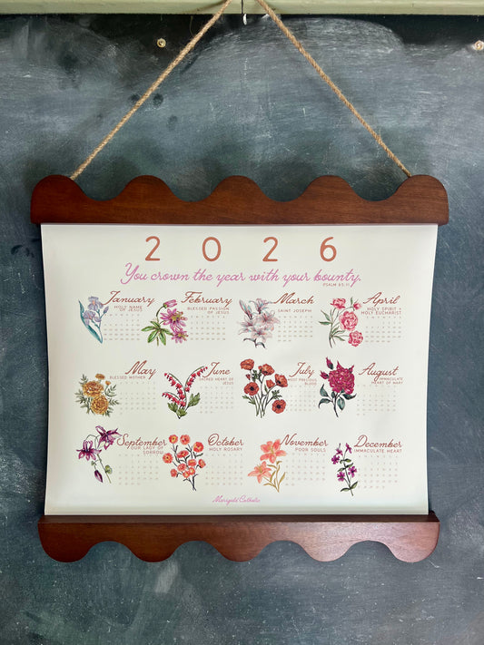 2026 Wall Calendar Poster + Frame