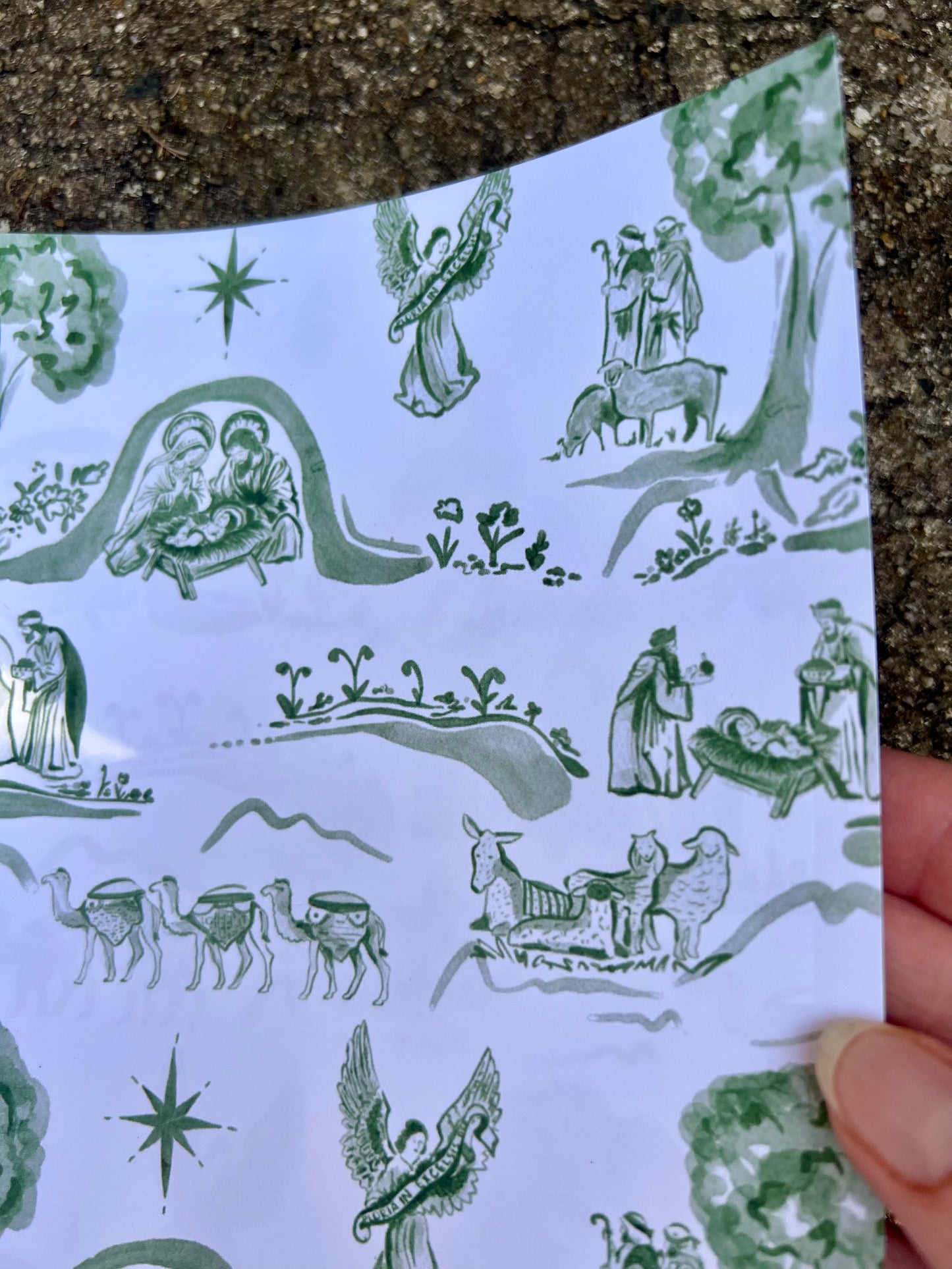 Christmas Toile Wrapping Paper