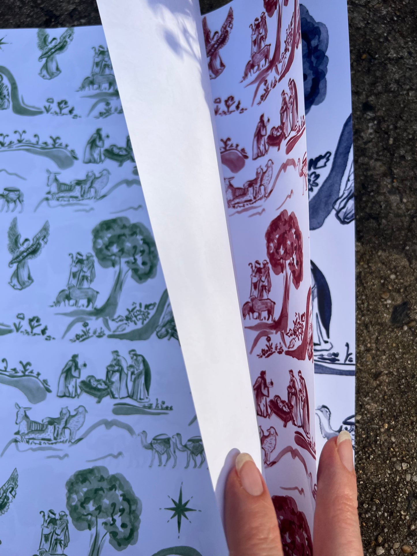 Christmas Toile Wrapping Paper