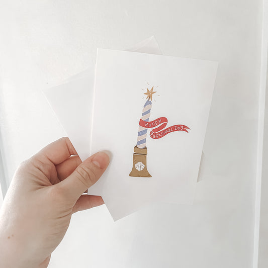 Set of 5 Baptismal Birthday Notecards