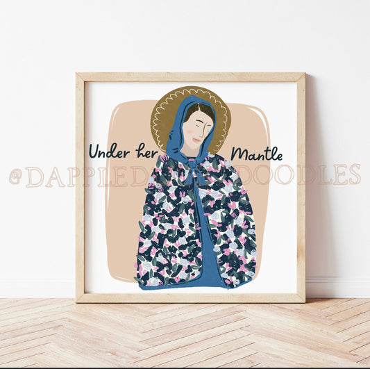 Under Her Mantle Print 8x8