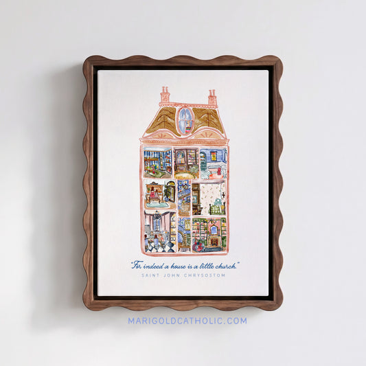 Domestic Church Cotton Print
