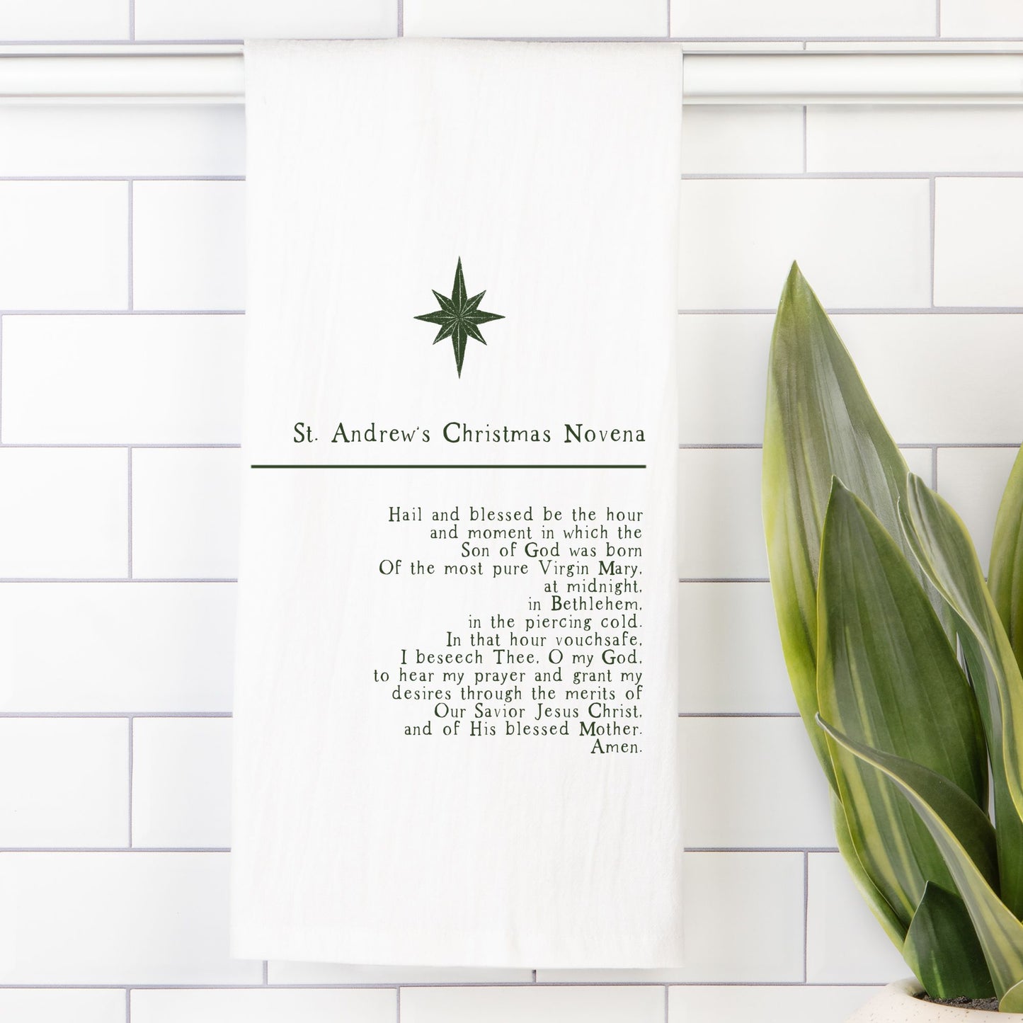 St Andrew Novena Tea Towel (Flour Sack)
