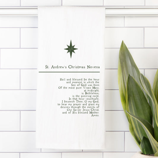 St Andrew Novena Tea Towel (Flour Sack)