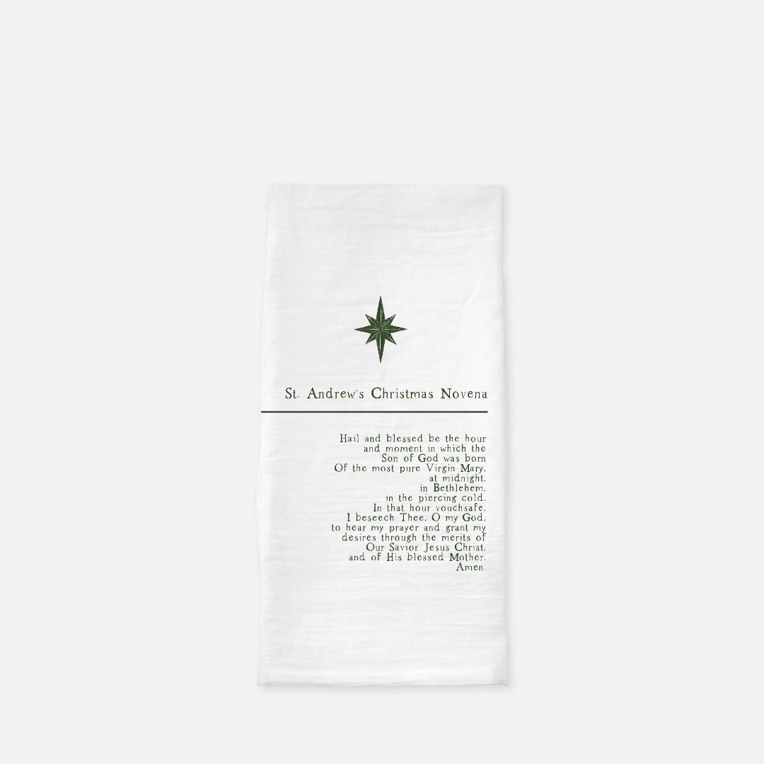 St Andrew Novena Tea Towel (Flour Sack)