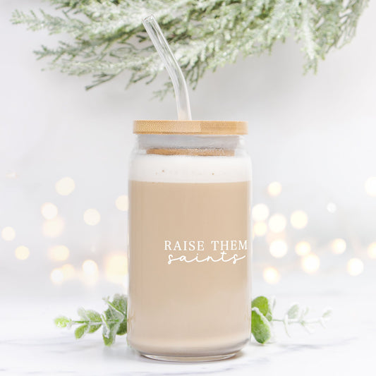 Raise Them Saints Glass Can 16oz